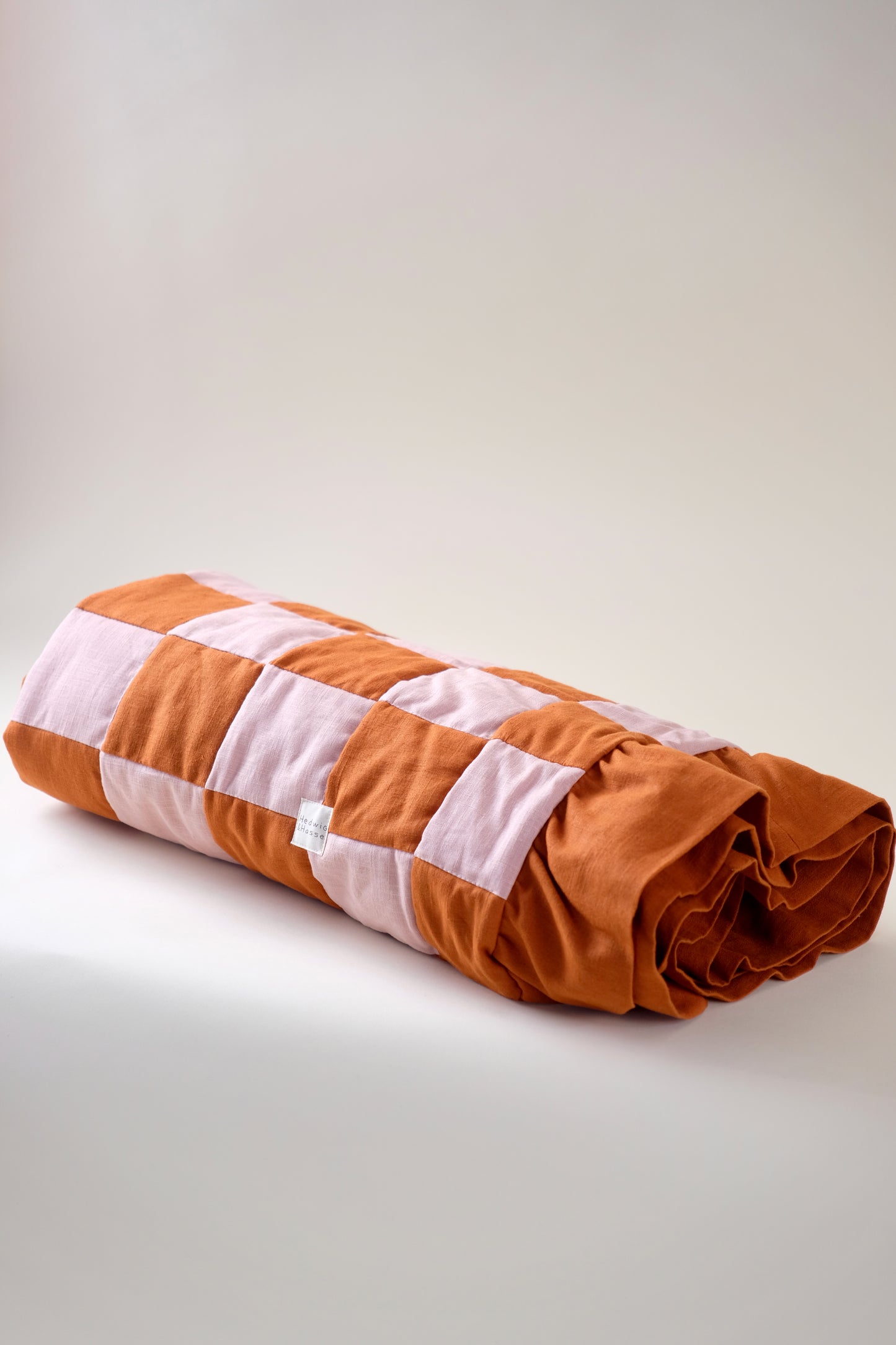 Patchwork Quilted Blanket Pink
