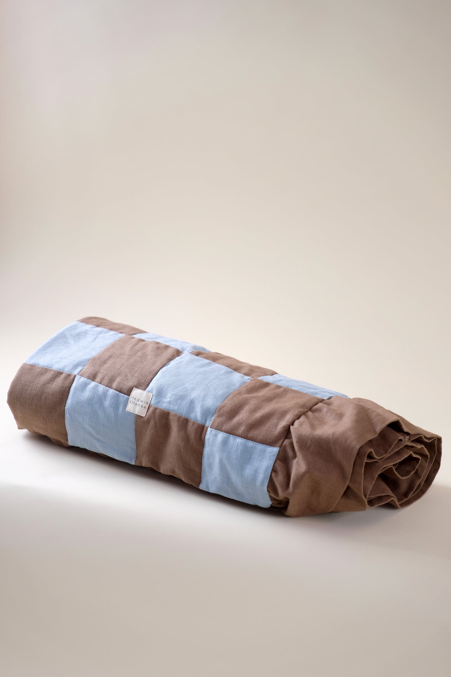 Patchwork Quilted Blanket Blue