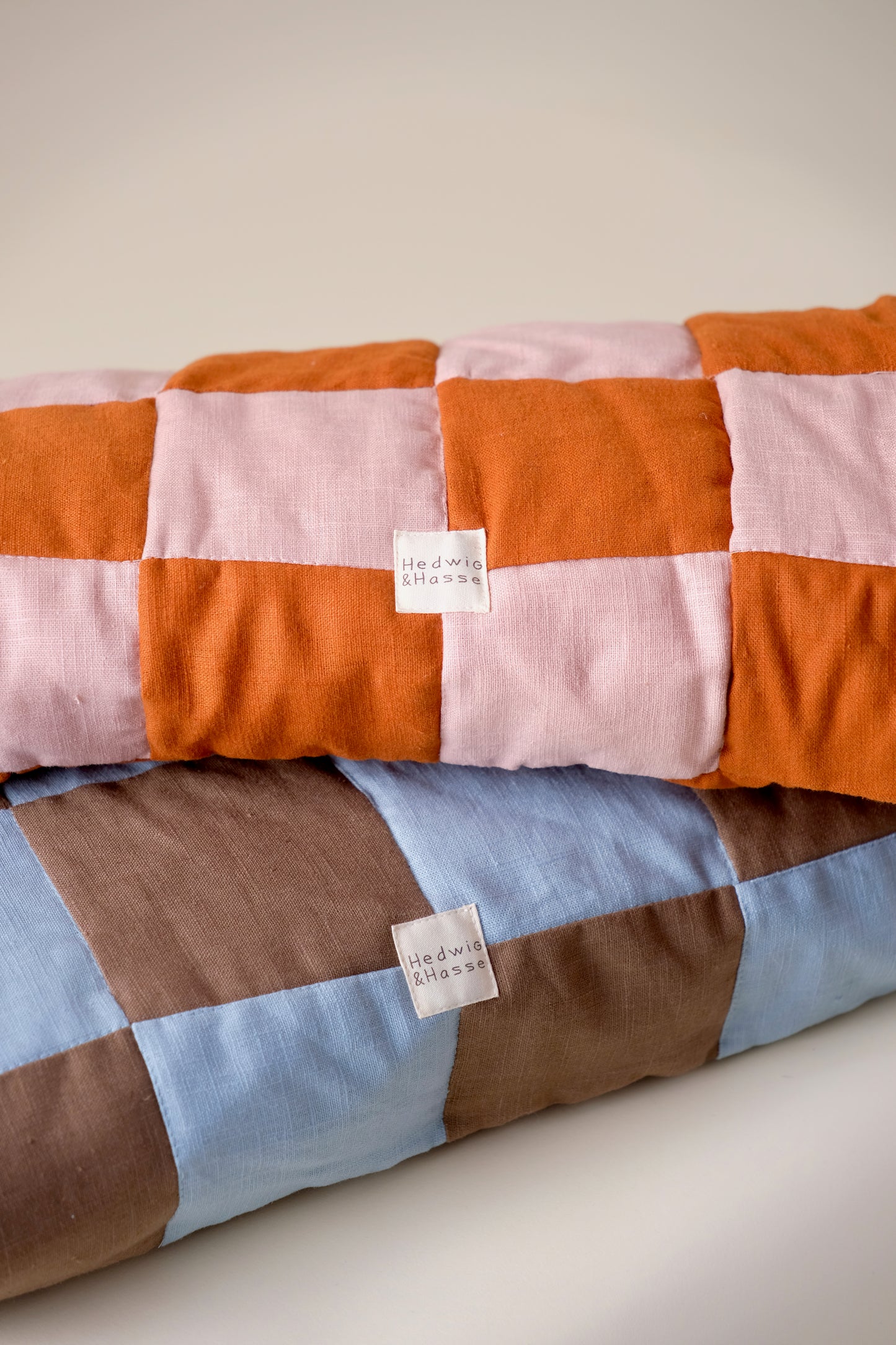 Patchwork Quilted Blanket Blue