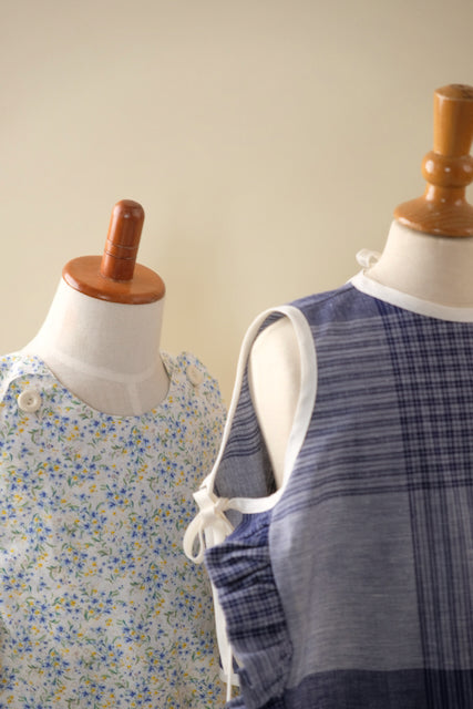 Ruffled Blue Apron