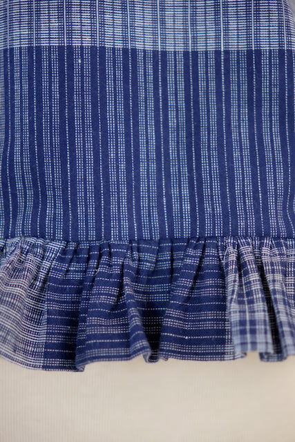 Ruffled Blue Apron
