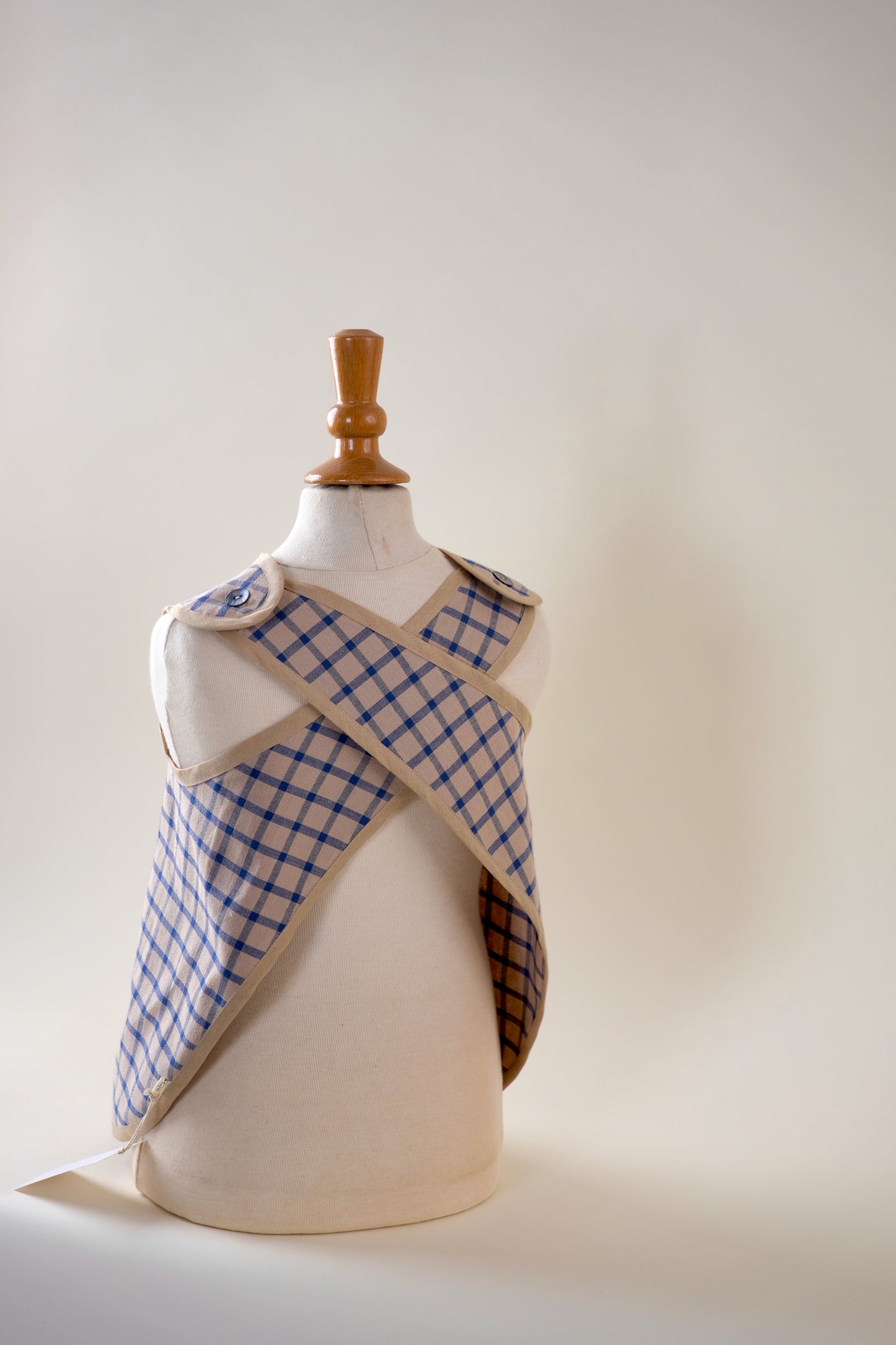 Checkered Linen Apron Dress