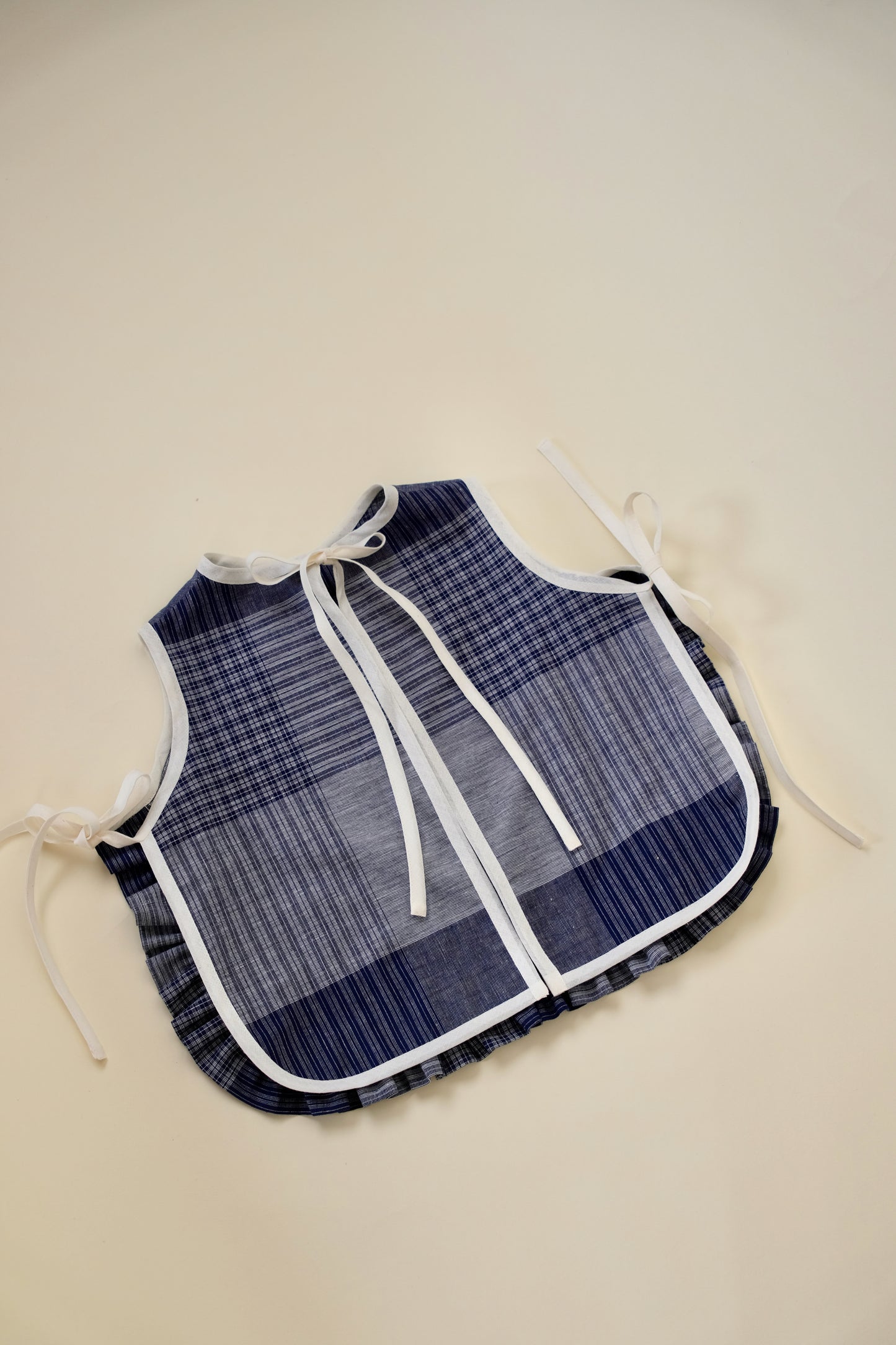Ruffled Blue Apron