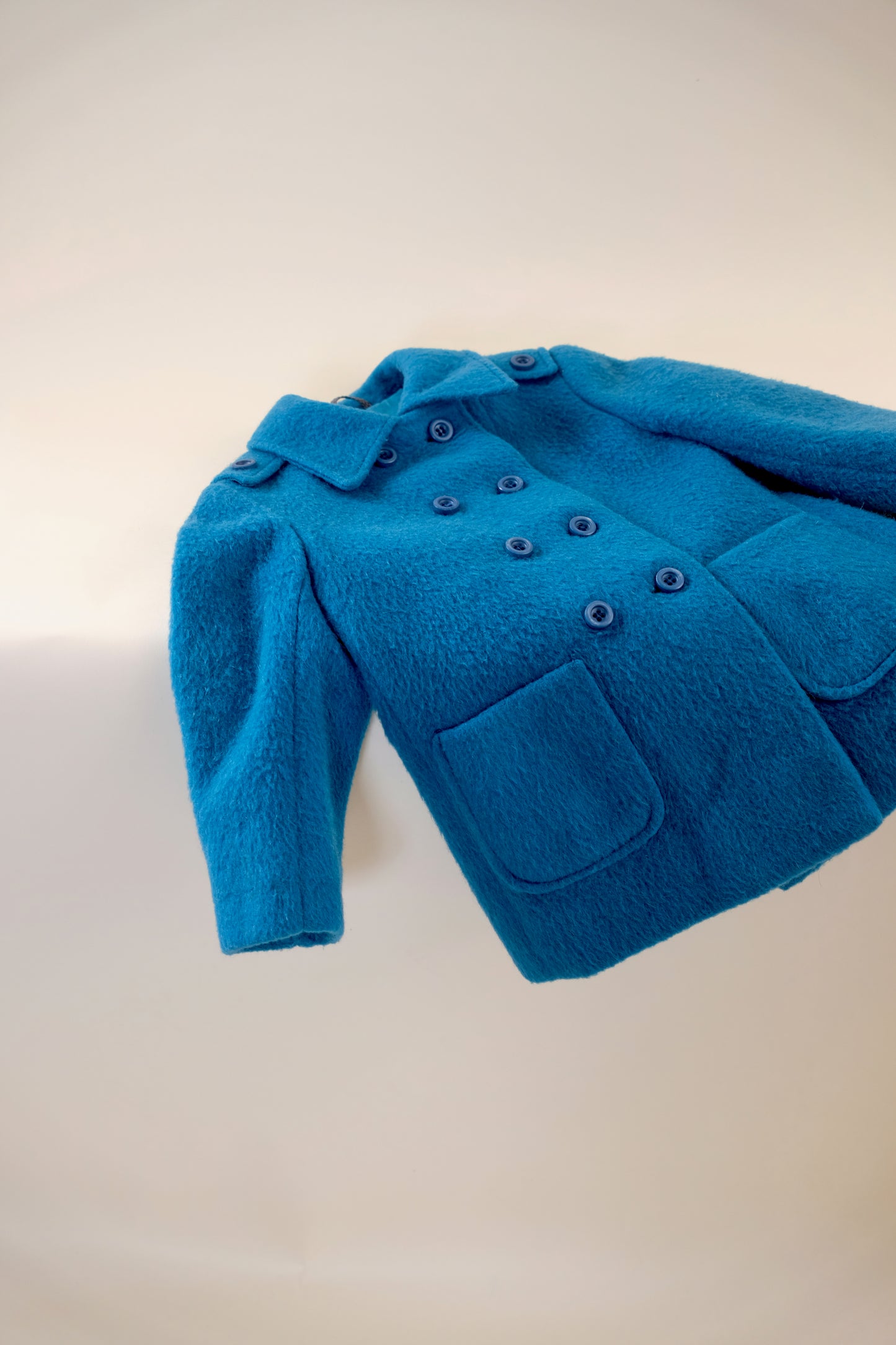 Hot Blue Woolen Coat - 4 years