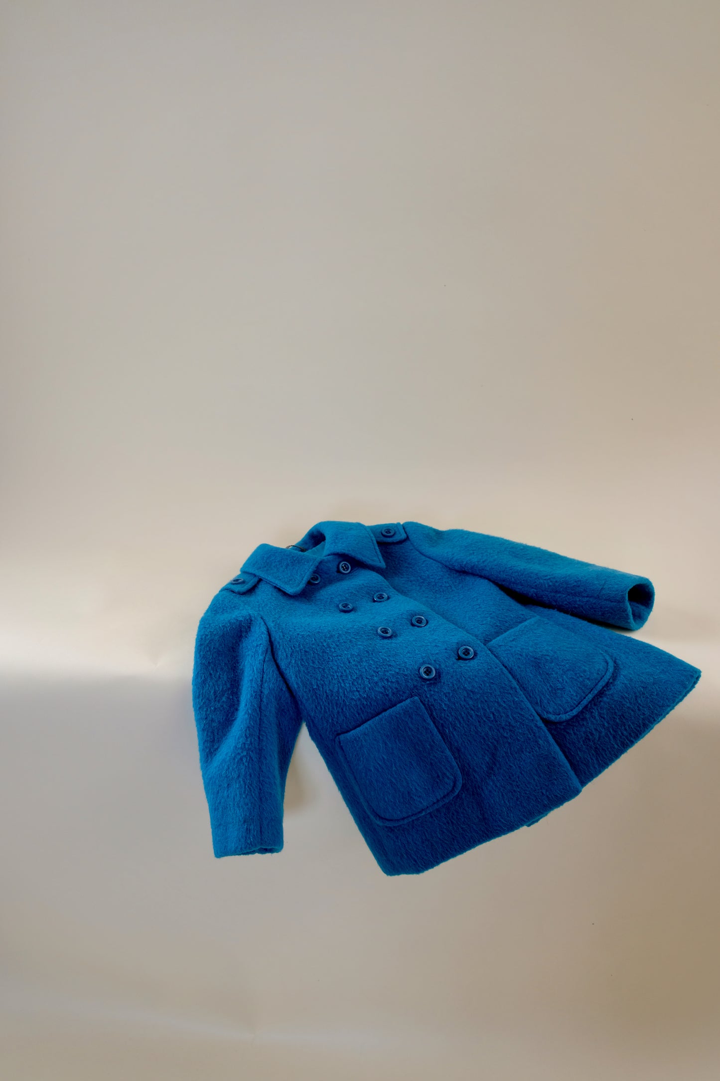 Hot Blue Woolen Coat - 4 years