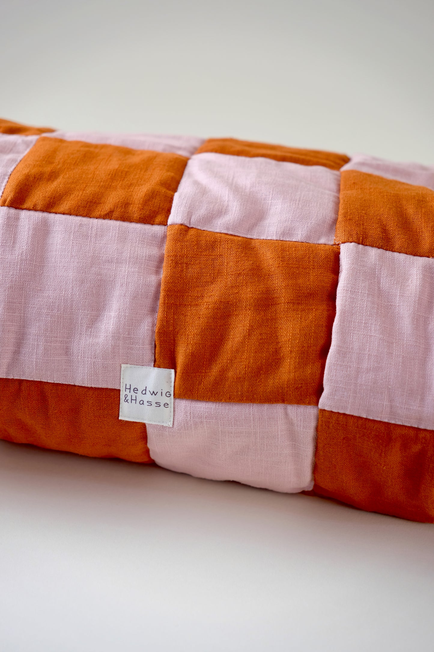 Patchwork Quilted Blanket Pink