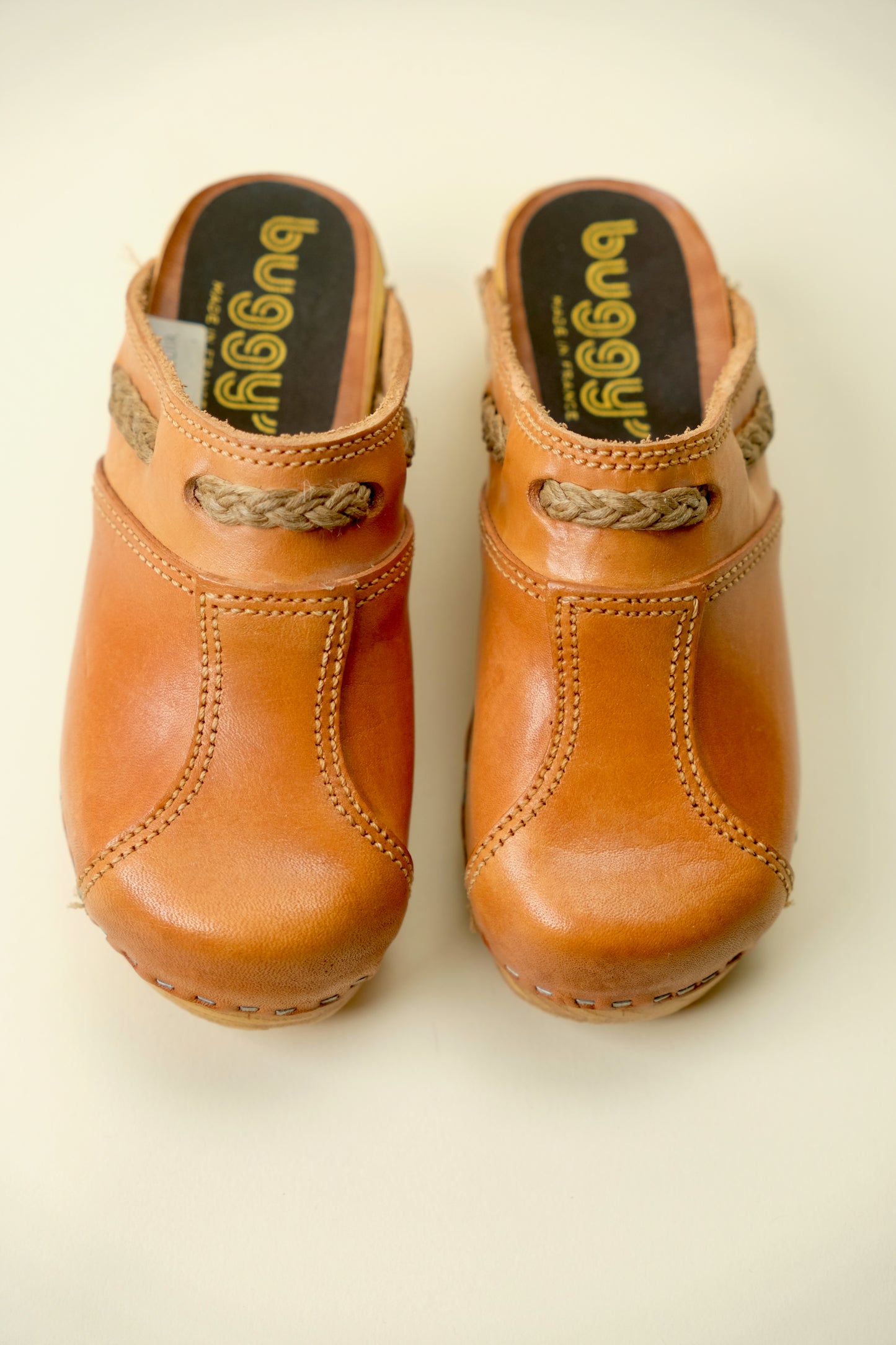 French Leather Clogs - Size 31